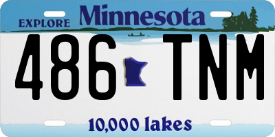 MN license plate 486TNM