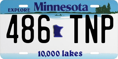 MN license plate 486TNP