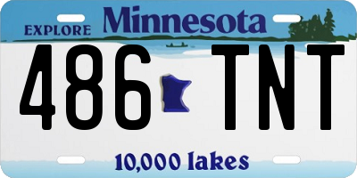 MN license plate 486TNT