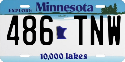 MN license plate 486TNW