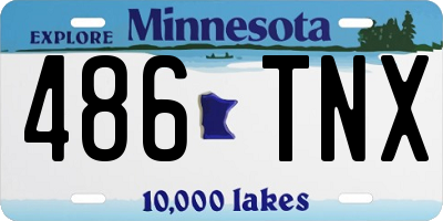 MN license plate 486TNX