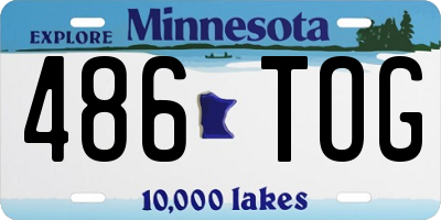 MN license plate 486TOG