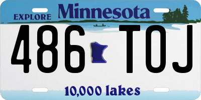 MN license plate 486TOJ