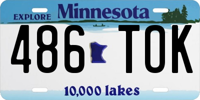 MN license plate 486TOK
