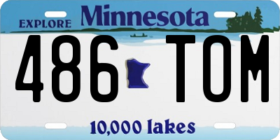MN license plate 486TOM