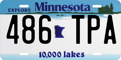 MN license plate 486TPA
