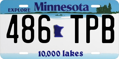 MN license plate 486TPB