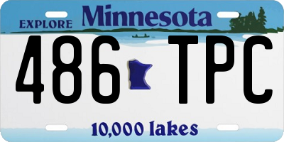 MN license plate 486TPC