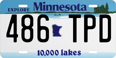 MN license plate 486TPD