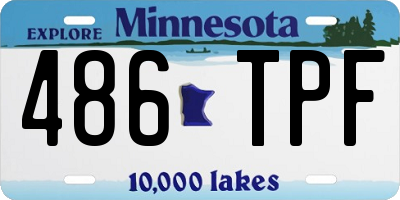 MN license plate 486TPF