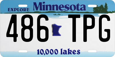 MN license plate 486TPG