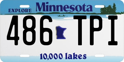 MN license plate 486TPI