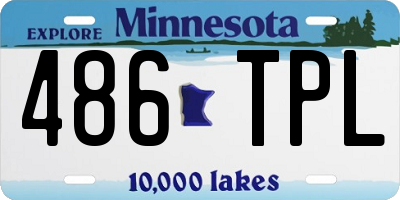 MN license plate 486TPL