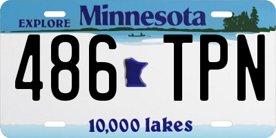MN license plate 486TPN
