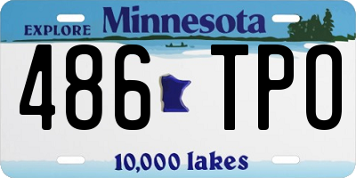 MN license plate 486TPO