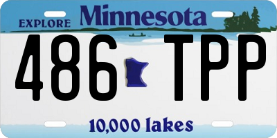 MN license plate 486TPP