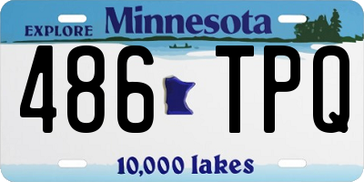 MN license plate 486TPQ