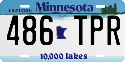 MN license plate 486TPR