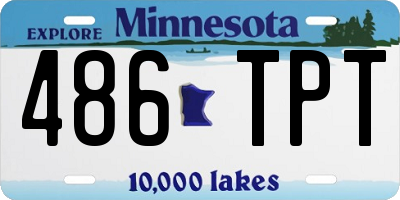 MN license plate 486TPT