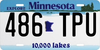MN license plate 486TPU