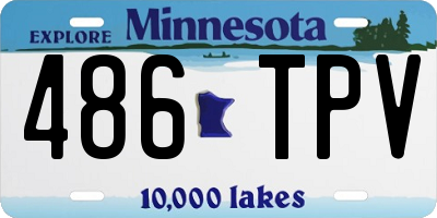 MN license plate 486TPV