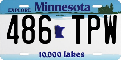 MN license plate 486TPW