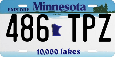 MN license plate 486TPZ
