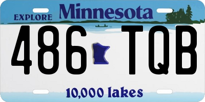 MN license plate 486TQB