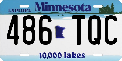 MN license plate 486TQC