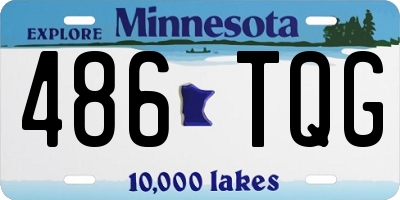 MN license plate 486TQG