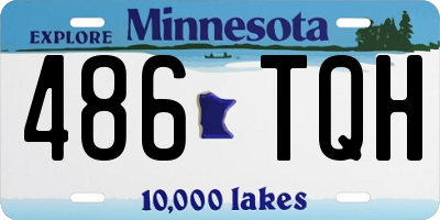 MN license plate 486TQH