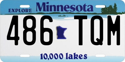 MN license plate 486TQM