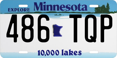 MN license plate 486TQP