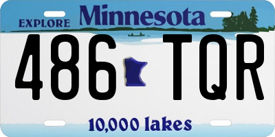MN license plate 486TQR