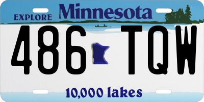 MN license plate 486TQW