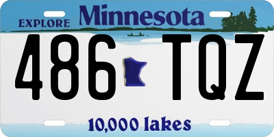 MN license plate 486TQZ