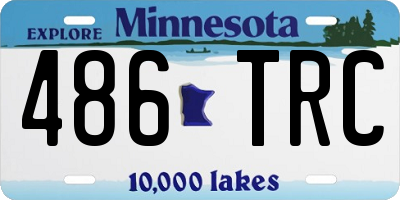 MN license plate 486TRC