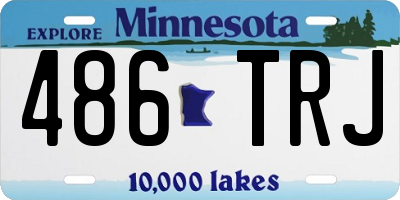MN license plate 486TRJ