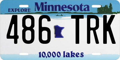 MN license plate 486TRK