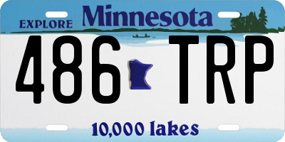 MN license plate 486TRP