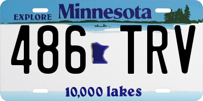MN license plate 486TRV