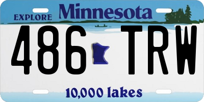 MN license plate 486TRW