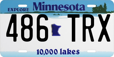 MN license plate 486TRX