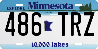 MN license plate 486TRZ
