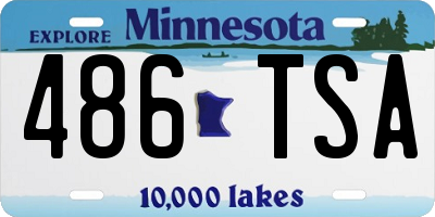 MN license plate 486TSA