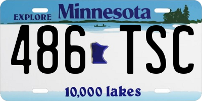 MN license plate 486TSC