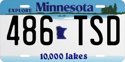 MN license plate 486TSD