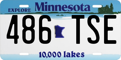 MN license plate 486TSE