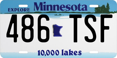 MN license plate 486TSF