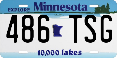 MN license plate 486TSG